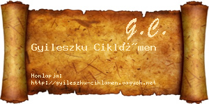Gyileszku Ciklámen névjegykártya